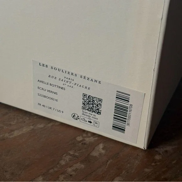 Sezane Glossy Beige Heeled Boots - Picture 6 of 7